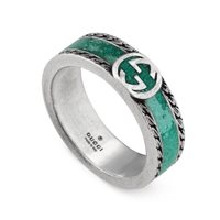 Anello Gucci Donna Interlocking in Argento YBC645573001012 - YBC645573001012
